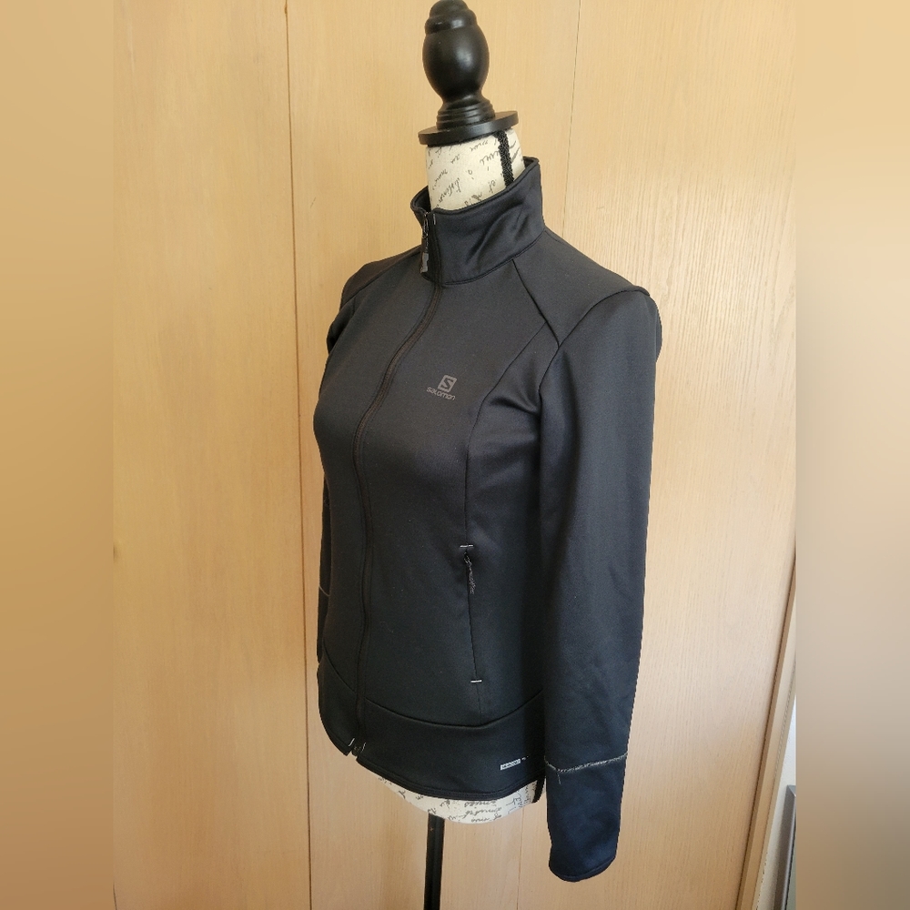 EUC Salomon Discovery Full Zip Jacket, Womens XS, Black